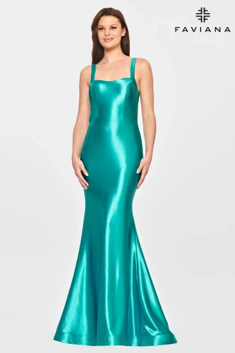 Faviana Prom Dresses Style #S10809 #2 Peacock frontface vertical thumbnail