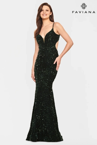 Faviana Prom Dresses Style #S10817 #2 Hunter frontface vertical thumbnail