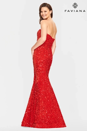 Faviana Prom Dresses Style #S10819 #7 Candy Red backface vertical thumbnail