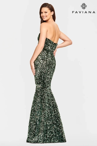 Faviana Prom Dresses Style #S10819 #5 Ocean Green backface vertical thumbnail
