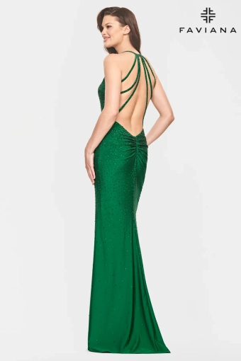 Faviana Prom Dresses Style #S10829 #5 Dark Emerald backface vertical thumbnail