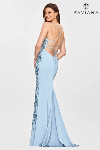 Faviana Prom Dresses Style #S10845 #5 Peri backface vertical thumbnail
