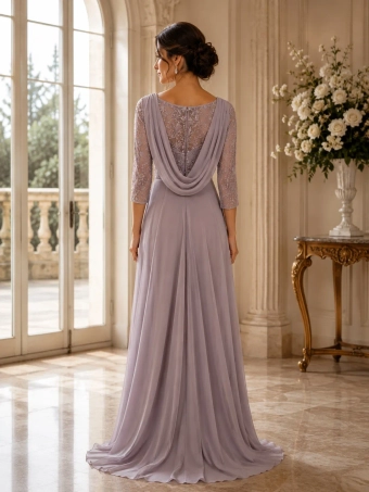 Rina di Montella Style #R106 $3 default Mauve Grey backface vertical thumbnail