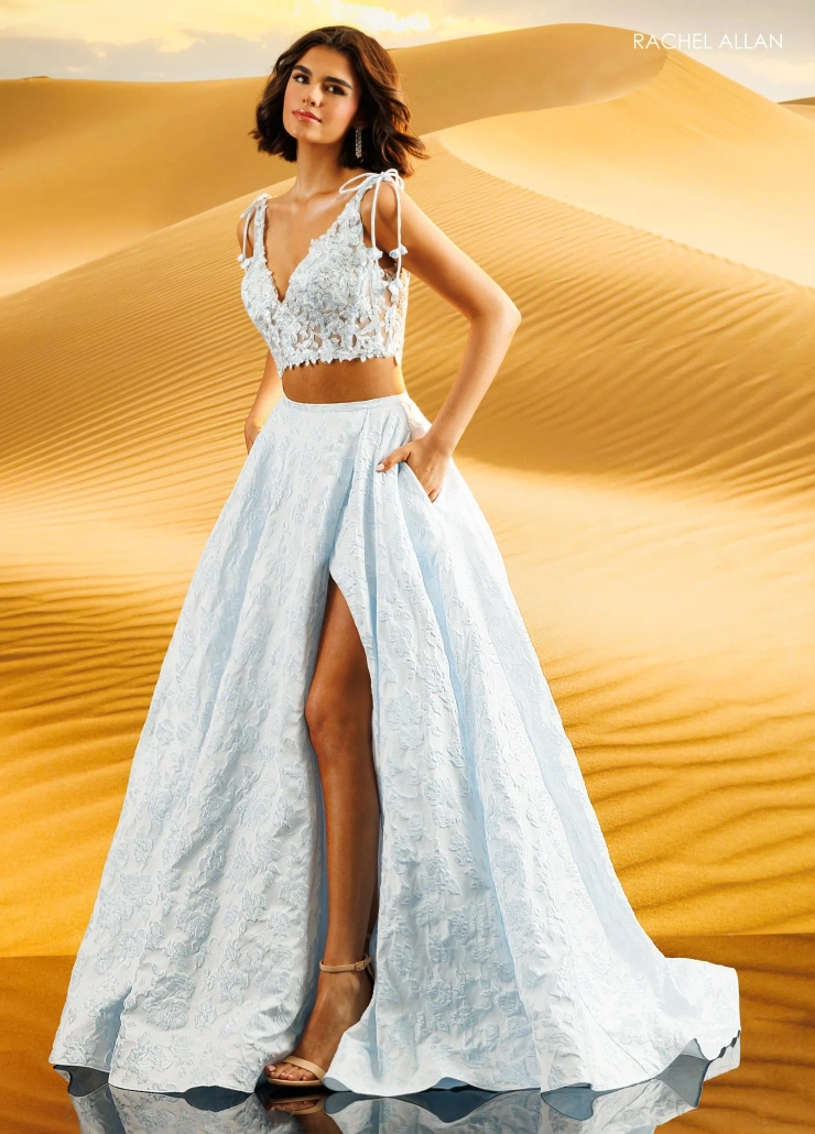 Rachel Allan Style #71088 #0 default Powder Blue frontface vertical picture