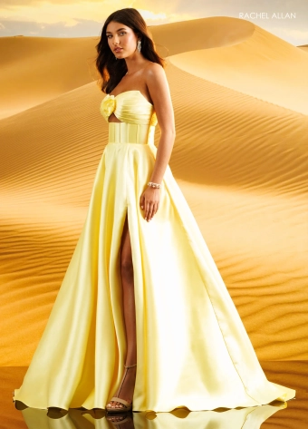Rachel Allan Style #71091 $1 Yellow frontface vertical thumbnail
