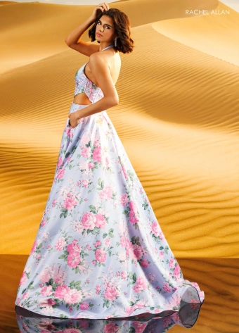 Rachel Allan Style #71095 $5 Periwinkle Print backface vertical thumbnail