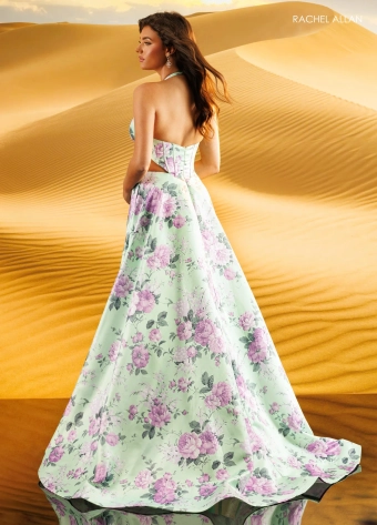 Rachel Allan Style #71095 $4 Sage Print backface vertical thumbnail