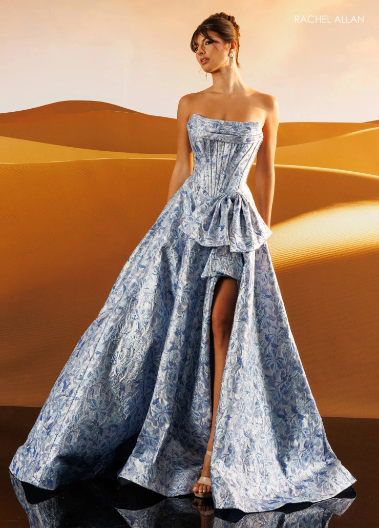 Rachel Allan Style #71103 #1 Blue frontface vertical picture