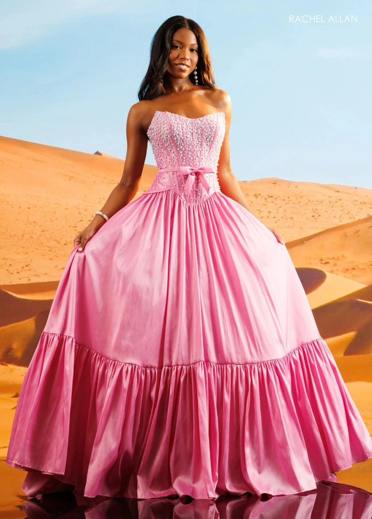 Rachel Allan Style #71108 #0 default Candy Pink frontface vertical picture