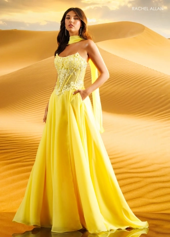 Rachel Allan Style #71117 $2 Yellow frontface vertical thumbnail