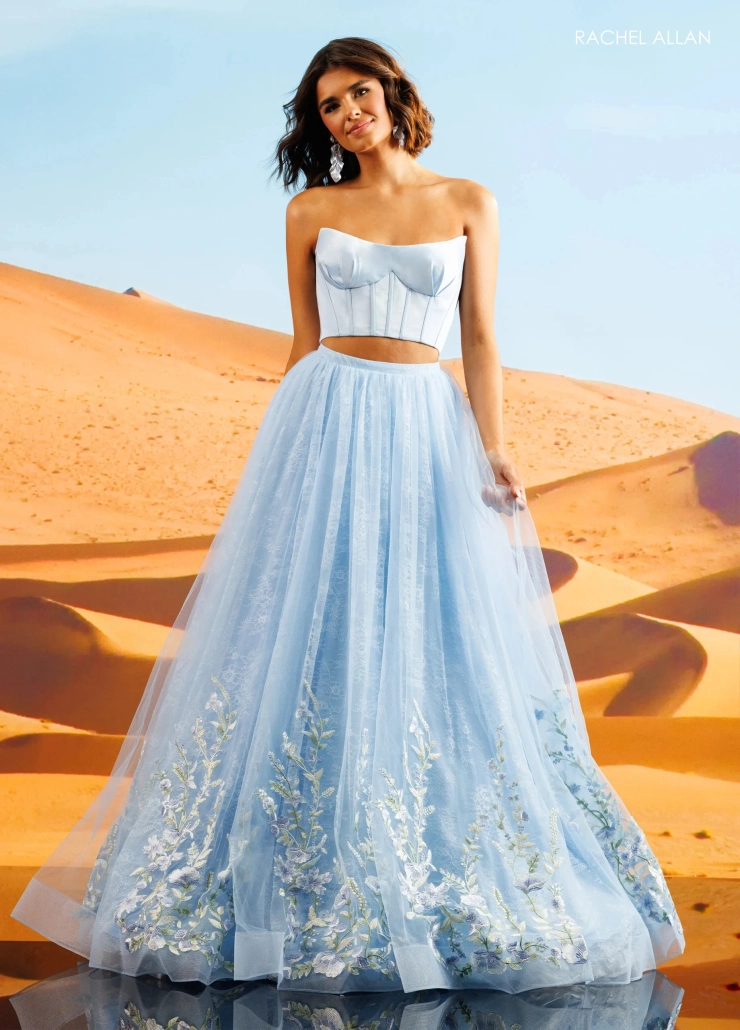 Rachel Allan Style #71140 #0 default Powder Blue Multi frontface vertical picture
