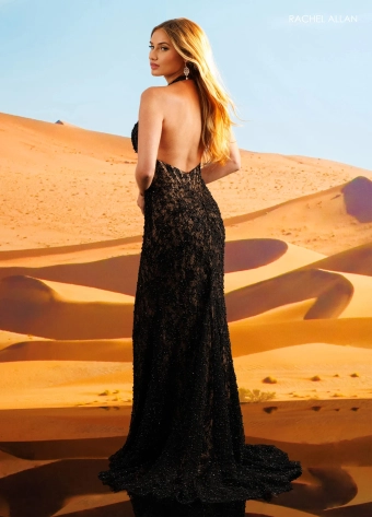 Rachel Allan Style #71150 $2 Black/Nude backface vertical thumbnail