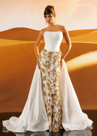 Rachel Allan Style #71151 $0 default White/Gold frontface vertical thumbnail