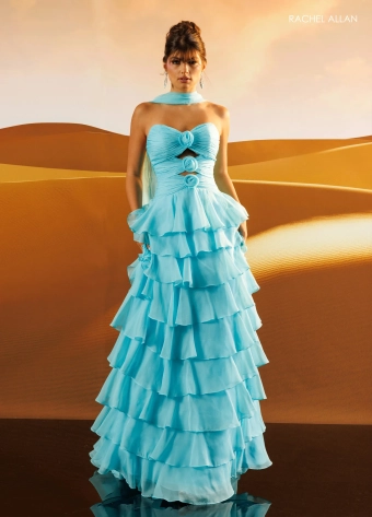 Rachel Allan Style #71160 $2 Aqua Blue frontface vertical thumbnail