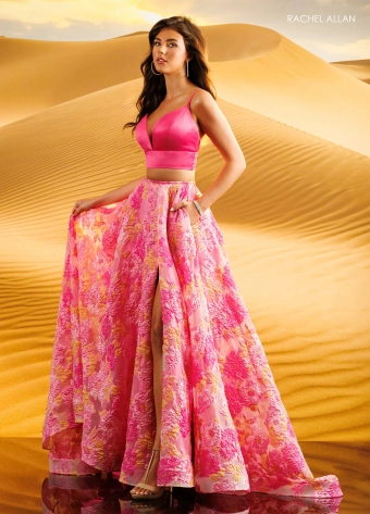 Rachel Allan Style #71165 $1 Fuchsia Multi frontface vertical thumbnail