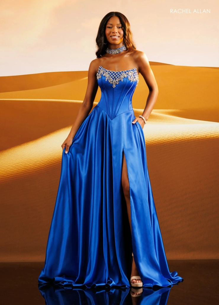 Rachel Allan Style #71167 #0 default Royal frontface vertical picture
