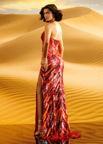 Rachel Allan Style #71249 $5 Red Multi backface vertical thumbnail