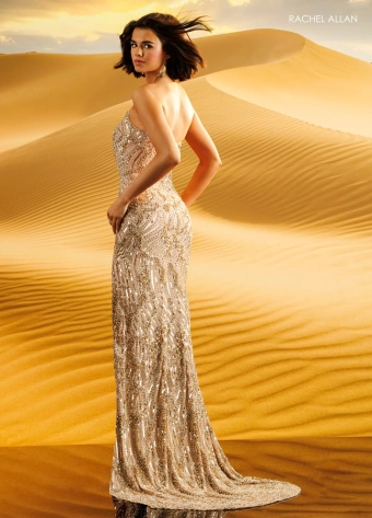 Rachel Allan Style #71269C $3 Nude/Gold backface vertical thumbnail