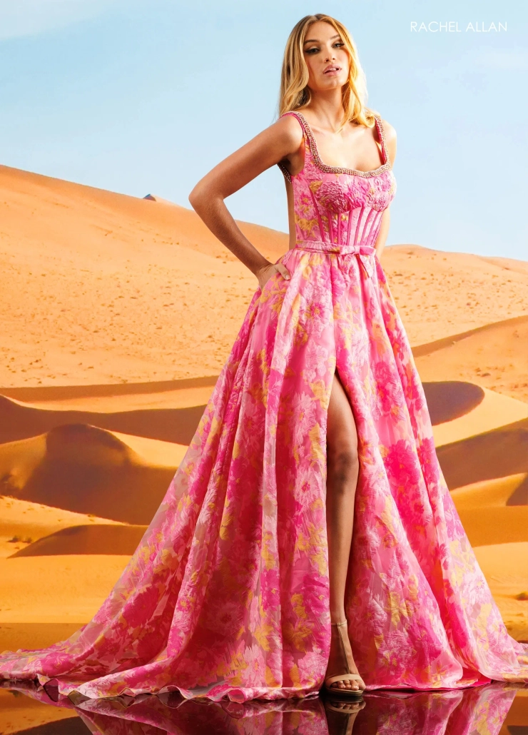 Rachel Allan Style #71274 #0 default Fuchsia Multi frontface vertical picture