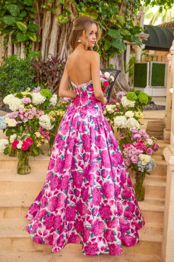 Ava Presley Style #42459 $2 default White/Hot Pink backface vertical thumbnail
