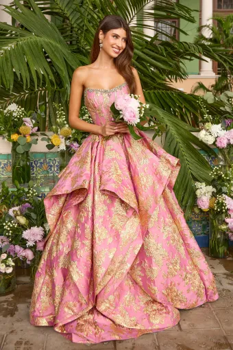 Ava Presley Style #42541 $4 Hot Pink/Gold frontface vertical thumbnail