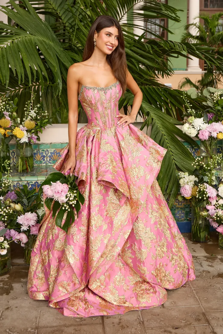Ava Presley Style #42541 #1 Hot Pink/Gold frontface vertical picture