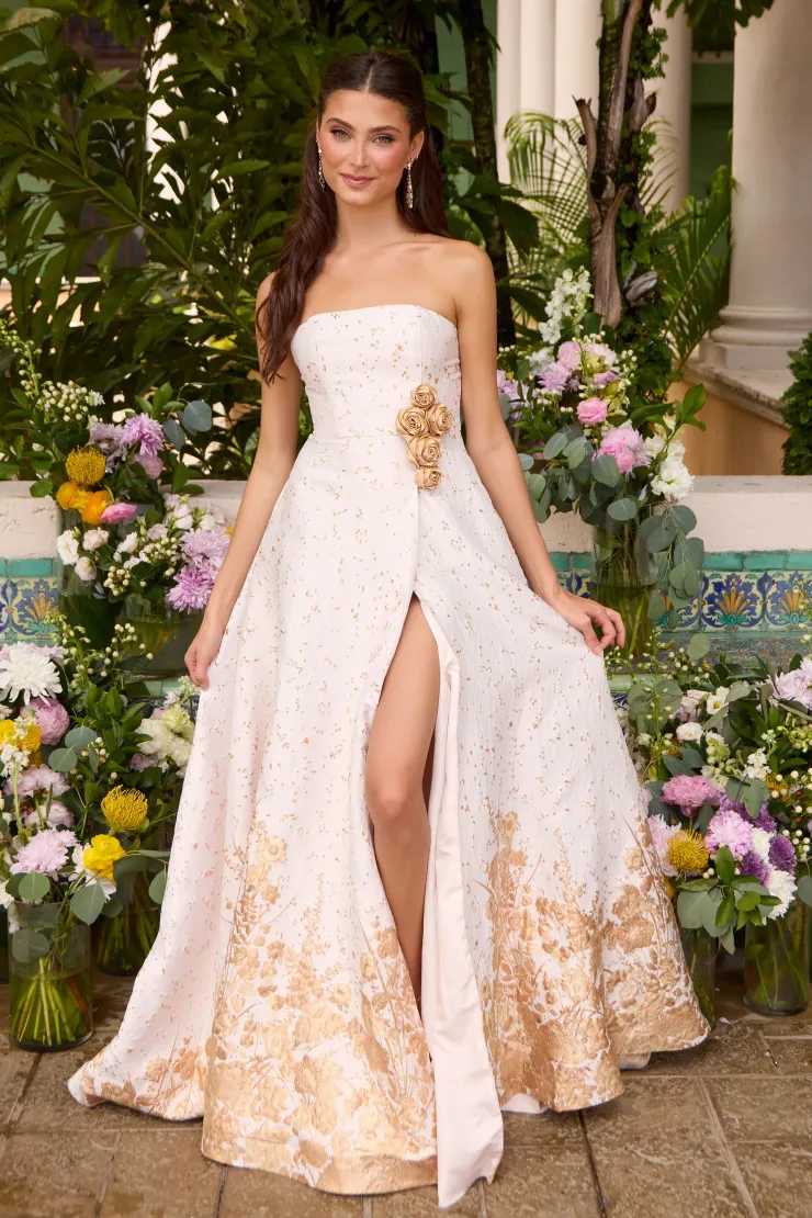 Ava Presley Style #42542 #0 default White/Gold frontface vertical picture
