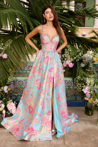 Ava Presley Style #42549 $4 Blue/Pink frontface vertical thumbnail