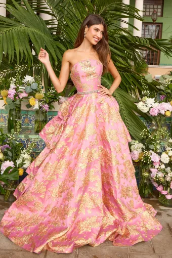 Ava Presley Style #42555 $2 Hot Pink/Gold frontface vertical thumbnail
