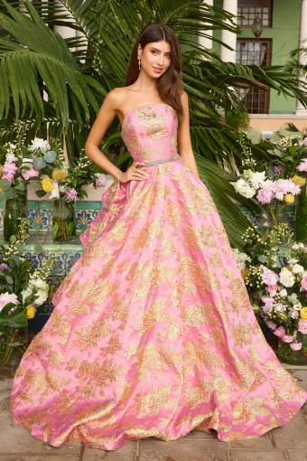 Ava Presley Style #42555 $1 Hot Pink/Gold frontface vertical thumbnail
