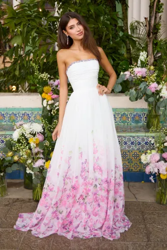 Ava Presley Style #43001 $4 White/Pink Multi frontface vertical thumbnail