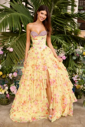 Ava Presley Style #43034 $3 Yellow Multi frontface vertical thumbnail