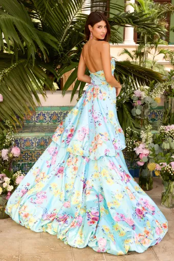 Ava Presley Style #43039 $4 default Aqua Multi backface vertical thumbnail