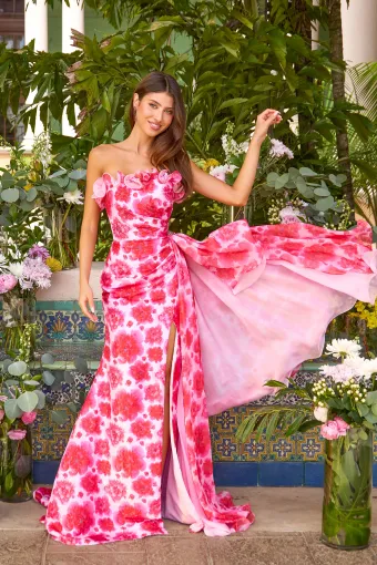 Ava Presley Style #43057 $1 Pink/Red frontface vertical thumbnail