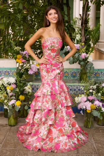 Ava Presley Style #43081 $5 Coral Multi frontface vertical thumbnail