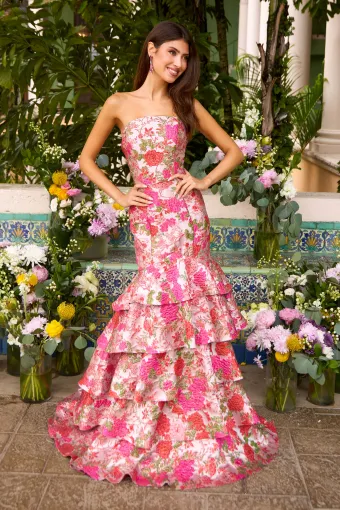 Ava Presley Style #43081 $3 Coral Multi frontface vertical thumbnail