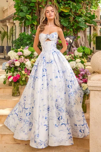 Ava Presley Style #47377 $2 White/Blue frontface vertical thumbnail