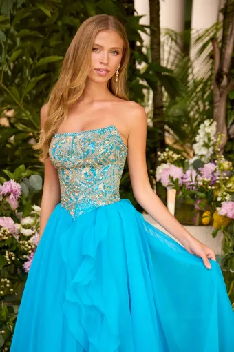 Ava Presley Style #47420 $4 Turquoise/Gold vertical cropped thumbnail