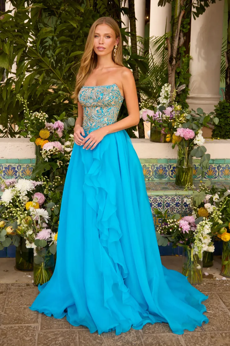 Ava Presley Style #47420 #1 Turquoise/Gold frontface vertical picture