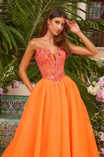 Ava Presley Style #47430 $2 Neon Orange/Pink vertical cropped thumbnail