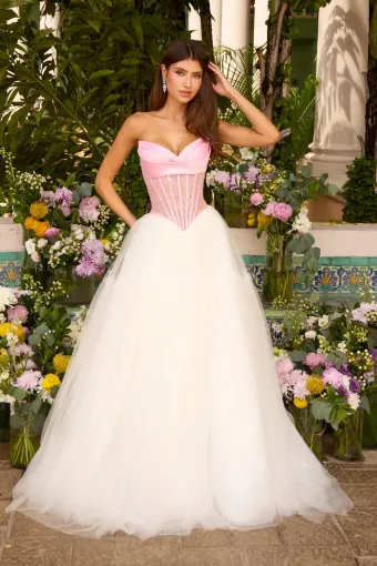 Ava Presley Style #47484 $3 Pink/White frontface vertical thumbnail