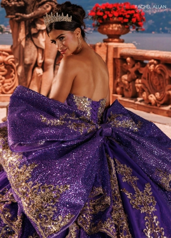 Alianna by Rachel Allan Style #RQ6030 $9 Plum/Gold backface vertical cropped thumbnail