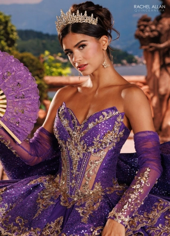 Alianna by Rachel Allan Style #RQ6030 $6 Plum/Gold frontface vertical cropped thumbnail