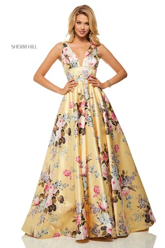 Sherri Hill 52909 #1 frontface backface vertical thumbnail