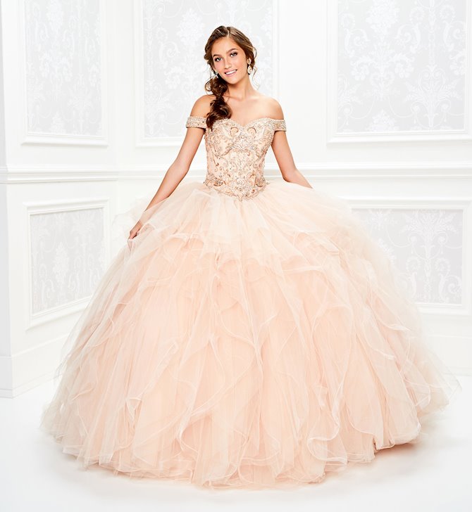 strapless open back dress Misshow Champagne Quinceanera Dress Strapless Tiered Tulle Gown with 3 –  misshow.com main image 1
