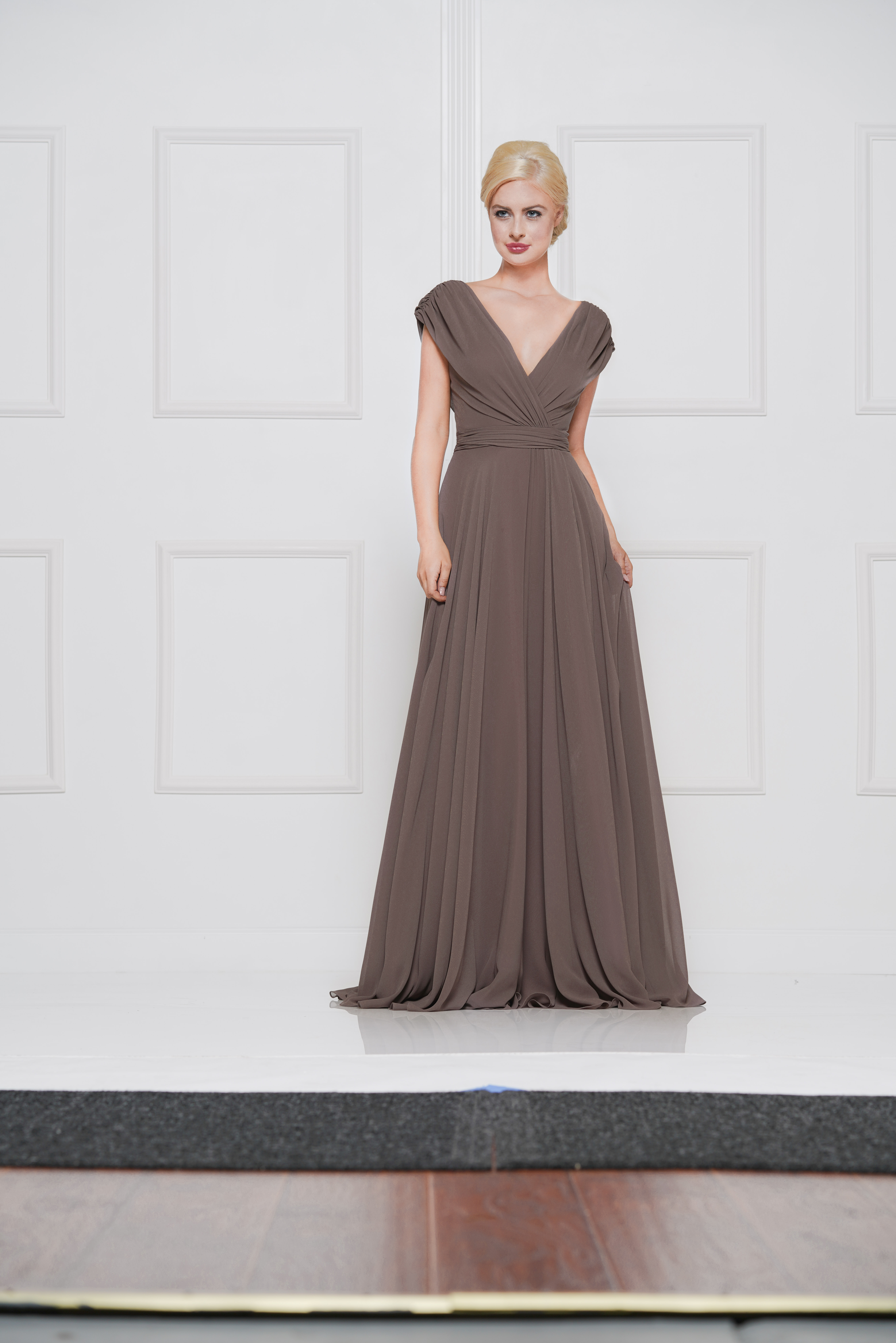 formal / gown one shoulder dresses Lady Black Tie - A1053 - Leila One Shoulder A-line Tulle Gown - Andrea & Leo main image 1