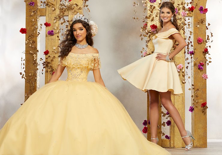 slim fit dress slacks Dama Dresses for Quinceanera in Gold Style MQ1959 Quince Outfit main image 0