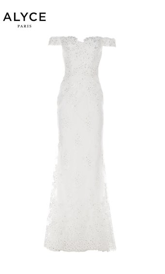 Alyce Paris 27249  Mermaid Prom & Mother of the Bride Gown Off-Shoulder #3 frontface backface vertical thumbnail