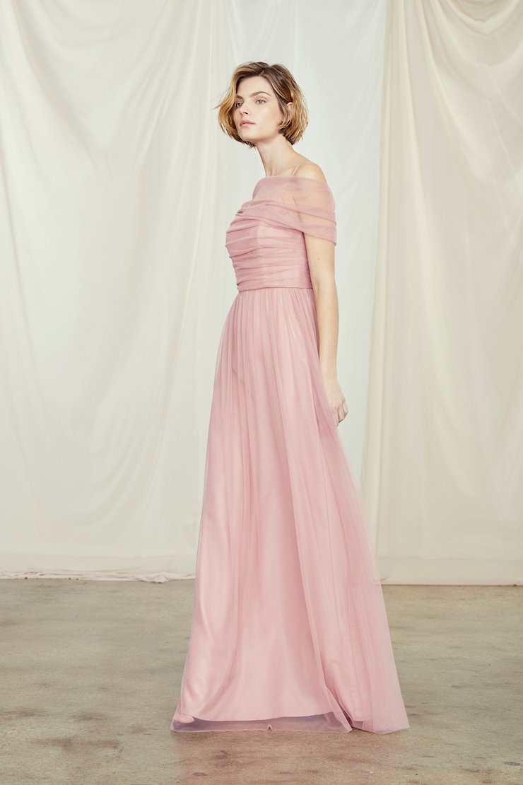 amsale blush bridesmaid dress Callista  Amsale