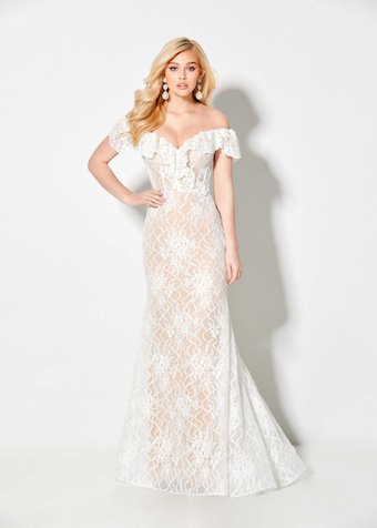 Ellie Wilde Prom Dresses White Off the Shoulder Formal Dress